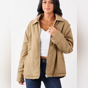 NEW HYFVE Women's Utility Jacket in Tan Barn Jacket Carhartt Style Jacket